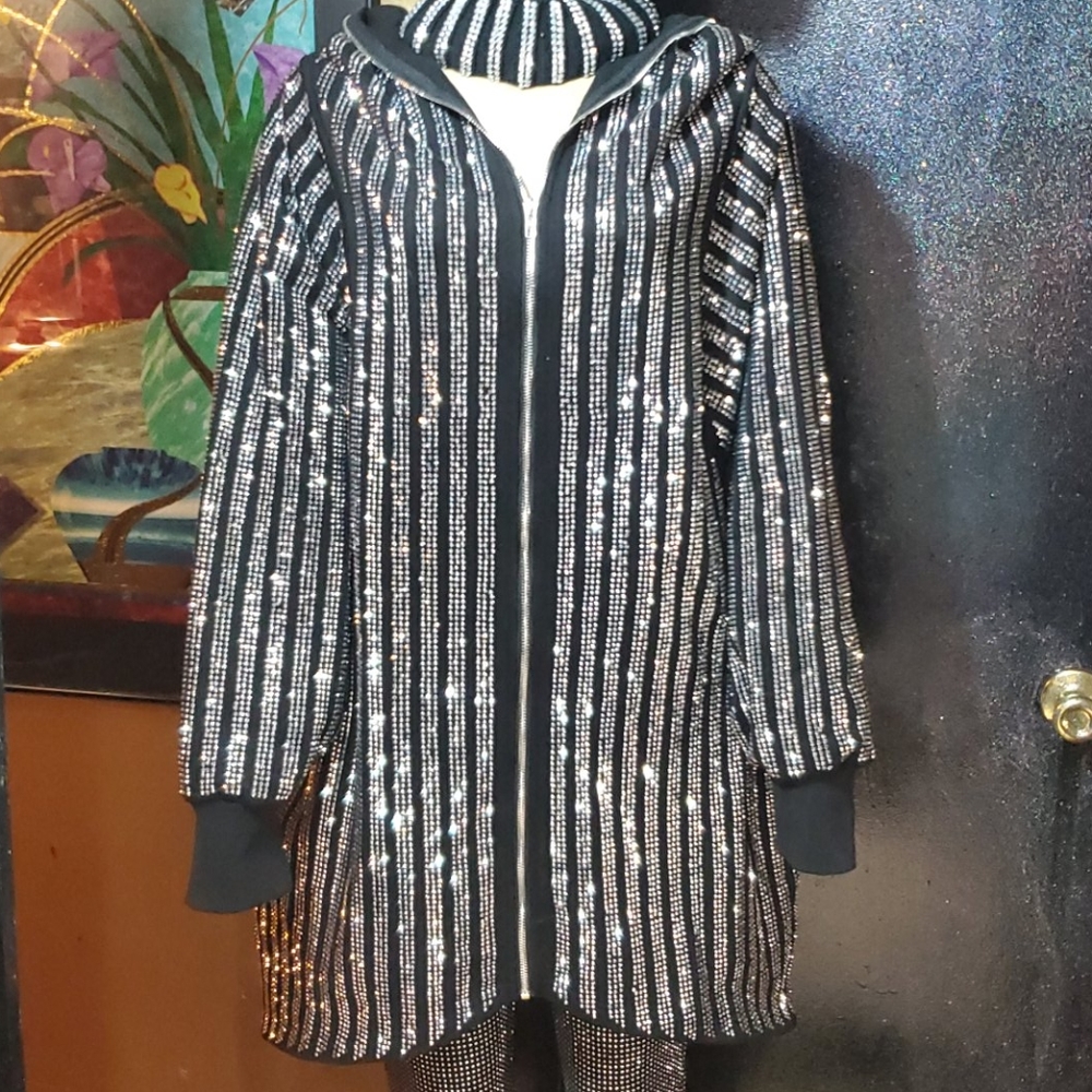Rhinestone Studded Jacket - Picture 2 of 16